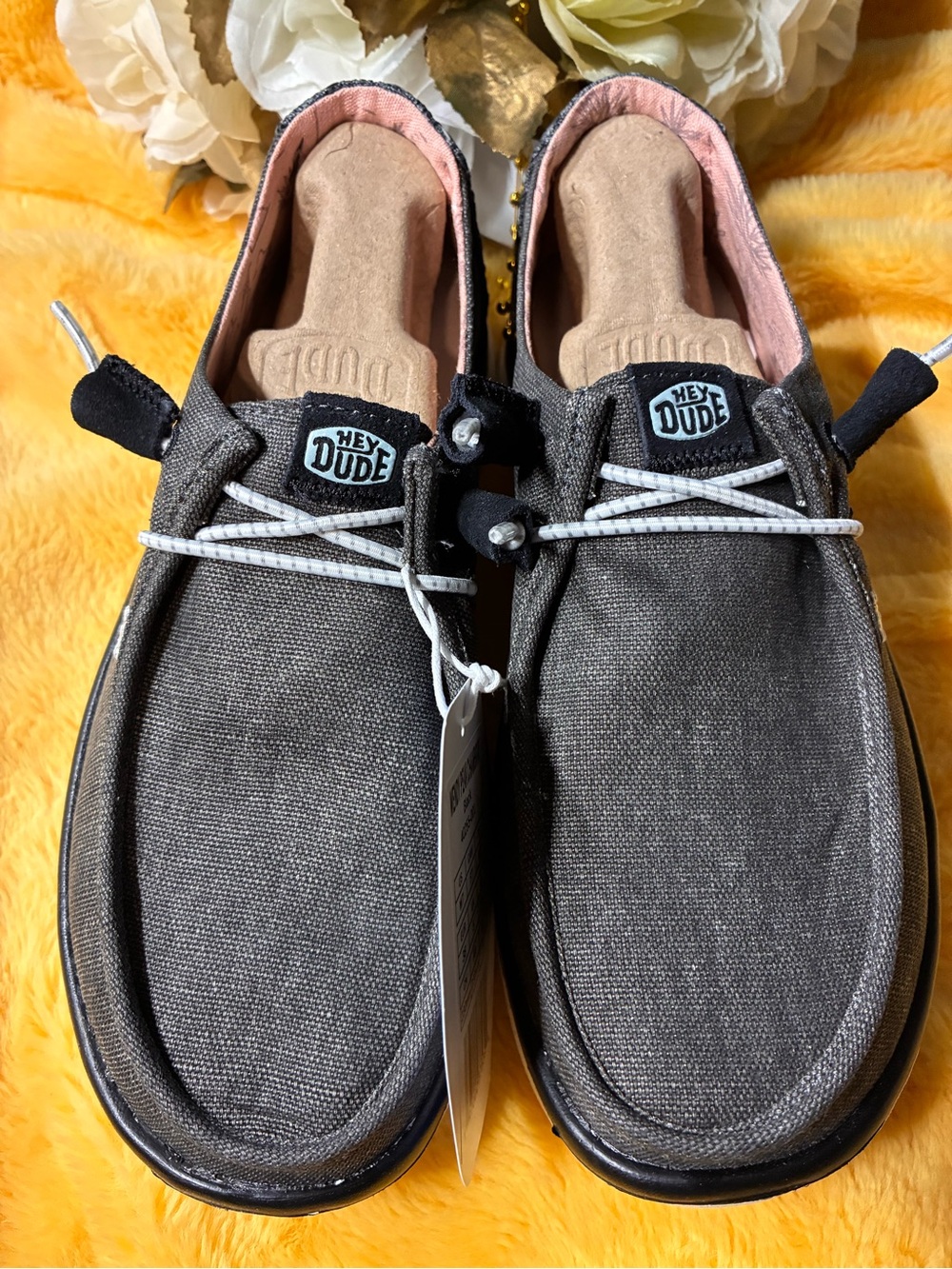Hey Dude Gray Canvas Slip-On W-7